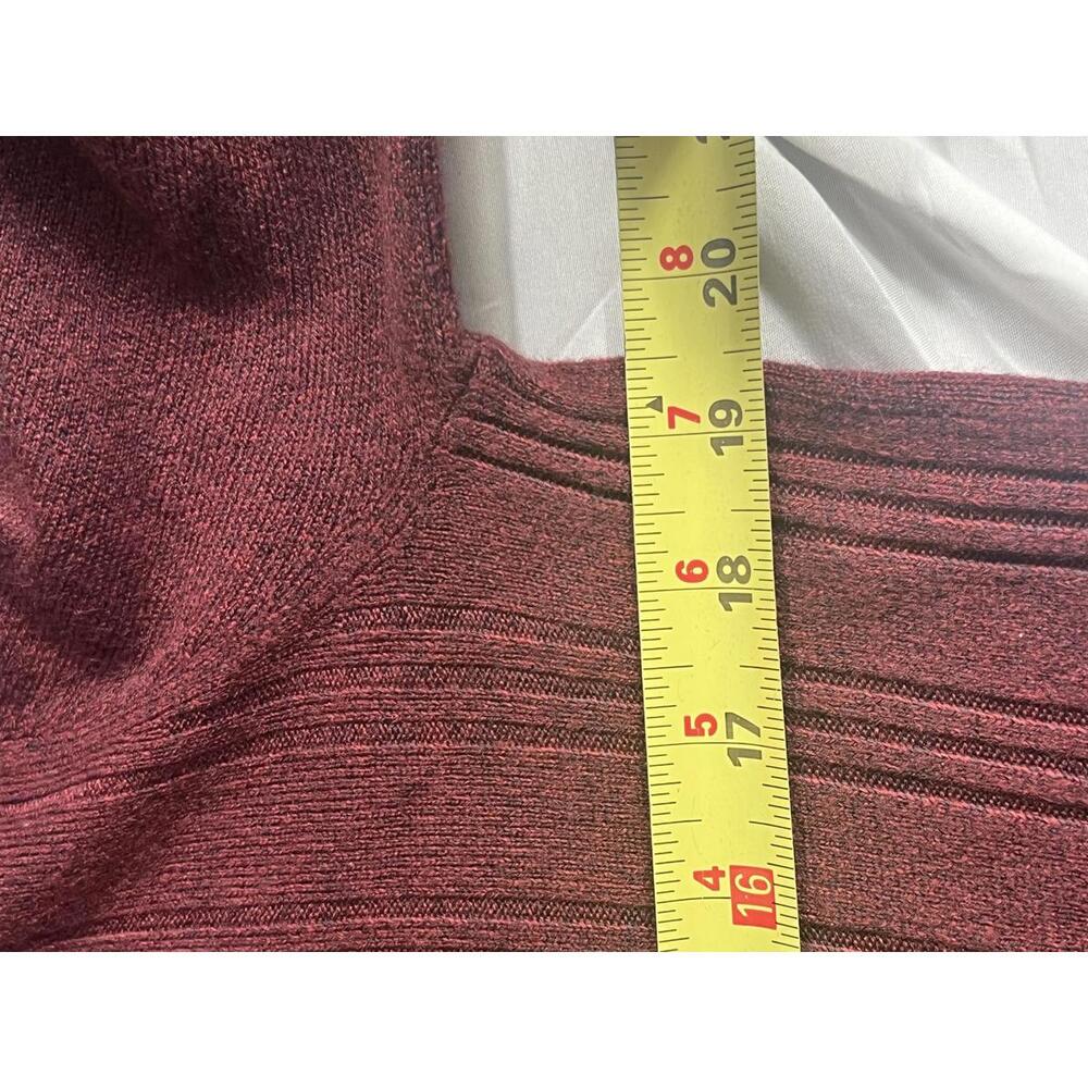 Arnold Palmer Burgundy Polo Sweater Small Ribbed Knit Collar - Picture 9 of 9